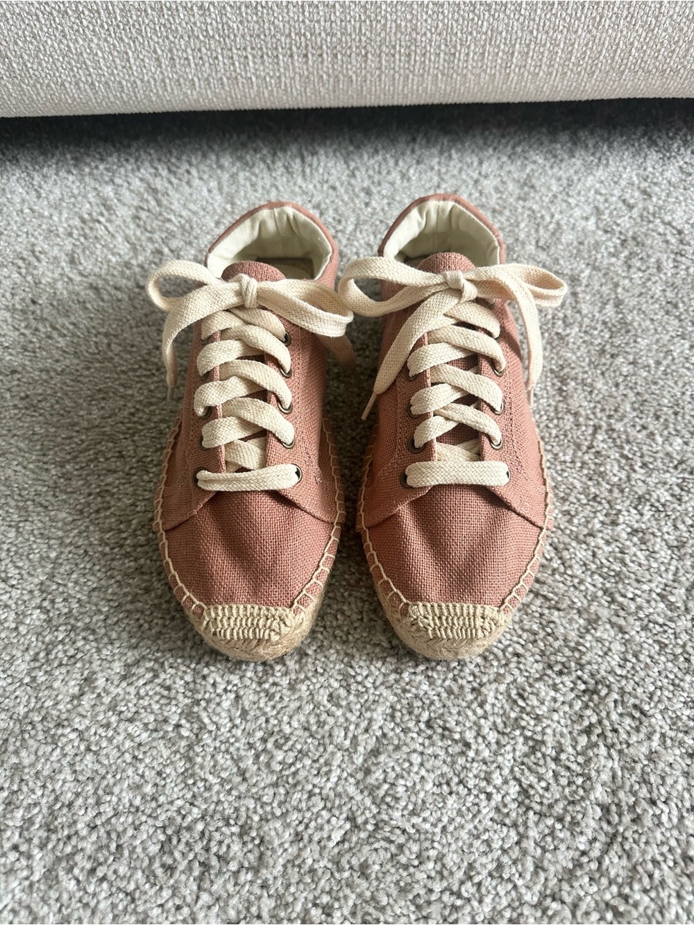 Soludos Platform Tennis Espadrille Sneaker Canvas Rose Pink New - Size 6.5